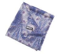 A Liberty silk scarf, of Peacock feather pattern, 126 x 128cm.