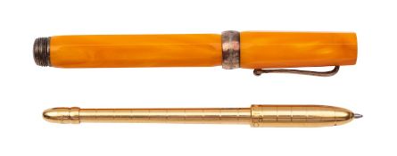 A Montegrappa roller ball pen in orange,