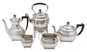 A five piece silver tea and coffee set,