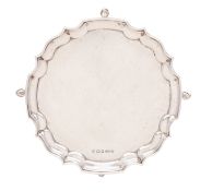 An Elizabeth II silver waiter, maker Stone Brothers Ltd, Sheffield 1961,