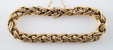 A fancy-link bracelet, total length ca. 22.5cm, total weight ca. 33.1gms.