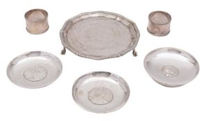 A George V silver small salver, Thomas Bradbury & Sons Ltd, Sheffield 1924,