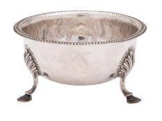 A George V silver sugar bowl, maker C J Vander (Henry & Arthur Vander), London 1935,