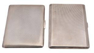 A George VI silver cigarette case, Frederick Field, Birmingham 1939,