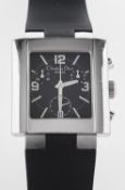 A Christian Dior Chronograph wristwatch the square black dial with Arabic and baton numerals,