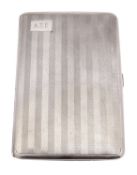 A George VI silver cigarette case, Deakin & Francis Ltd, Birmingham 1927,