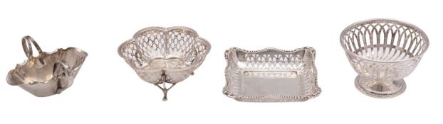 A late Victorian silver two-handled cream jug,