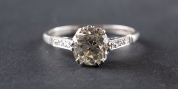 An old and rose-cut diamond ring, accompanied by WGI report nr.