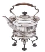 A Victorian silver kettle on stand, maker Maxfield & Sons, London 1895,