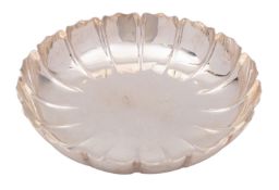 A Victorian silver strawberry dish, Robert Garrard and Co, London 1838, of plain lobed form,