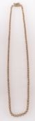 A 9ct gold, single and round, brilliant-cut diamond riviere necklace,
