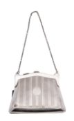 A George VI silver lady's evening bag, Horton & Allday, Birmingham 1918, of purse shape,