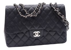 Chanel. A black quilted lambskin Classic Double flap handbag 2006-2008.