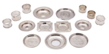 A pair of Elizabeth II silver miniature Alms dish ashtrays, William Comyns & Sons London 1969,