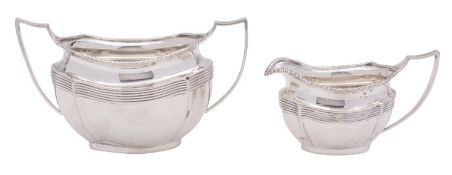 A George V silver sugar basin, maker Barker Brothers (Herbert Edward Barker & Frank Ernest Barker),