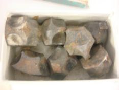 A small group of late 19th century French shell shrapnel,
