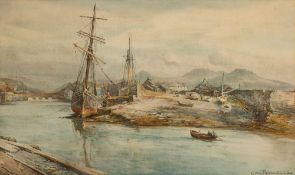 After Adderton Harbour scene with boats,