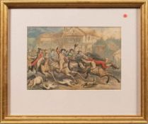 After Alken - Unkenneling; Breaking Cover; Full Cry; The Death,- set of four colour lithographs,