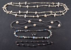 A small collection of cultured pearl jewellery, including inter alia a pair of 'Tahitian,
