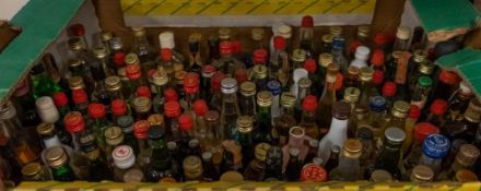 A collection of various miniatures, including Johnnie Walker Black Label,