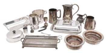 A pair of Sheffield Plated coaters, not