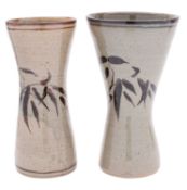 *Jeremy Leach [b. 1941] two stoneware va