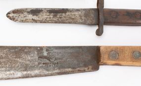 A WWI British Army Issue machete, maker Samuel Kitchen, Birmingham,