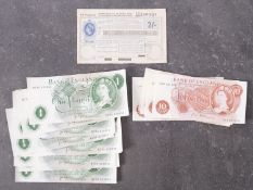 Nine consecutive Payne £12 notes, four Forde Ten Shilling notes,