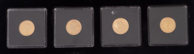 A Windsor Mint $50 Million gold four coin replica set, 585 gold proof.