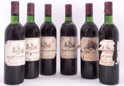 Six Ch. Beychevelle, St.Julien 1969.