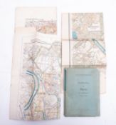 A WWII German Street plan of Paris, on fours sheets, scale 1.