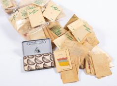 A collection of Kensitas Silk Flowers and Flags cigarette cards.