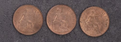 Three high grade 1895 Pennies.