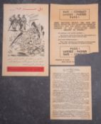 Three WWII Air Drop Propaganda/Surrender leaflets,
