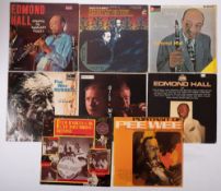 Eight LPs: Edmond Hall (4), Pee Wee Russell (2), Wild Bill Davison,