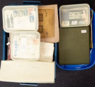 A collection of GB and world stamps in five albums & loose. QV to ERII including FDC China etc.