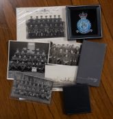 A Concorde black leather wallet and notepad, in a grey binder,