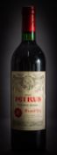 A bottle of Chateau Petrus 1982.
