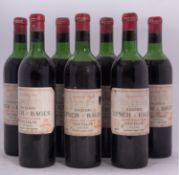 Seven Ch. Lynch Bages, Pauillac 1969.