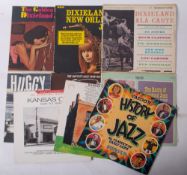 Nine LPs: some very good Jazz Compilation albums including Yazoo's History Of Jazz,