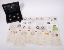 Silver fifty pence set, boxed, Isle of Man, 2018,