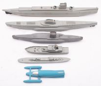 Three scratch built model submarines, including a British WWI K26 submarine,