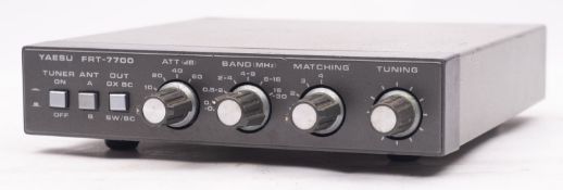 A Yaesu FRT 7700 Tuner, serial number 1J041201.
