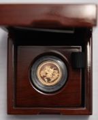 A cased 2017 sovereign. The piedfort proof.