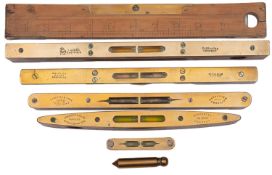 Two brass mounted levels by Willam Marples & Sons, together with another by I.