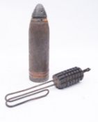 A WWI British 18lb shell,