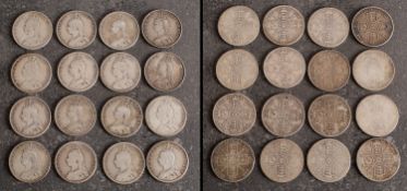 Victorian Jubilee Head Florins comprising - 1887 (6), 1888 (3), 1889 (5) and 1890 (2) - (16).