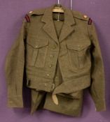 A 1949 Pattern Royal Artillery Battle dress and trousers,