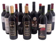 Twelve Assorted Spanish and Mallorcan wines.