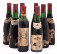 Seven half bottles, Burgundy & one half bottle Claret.